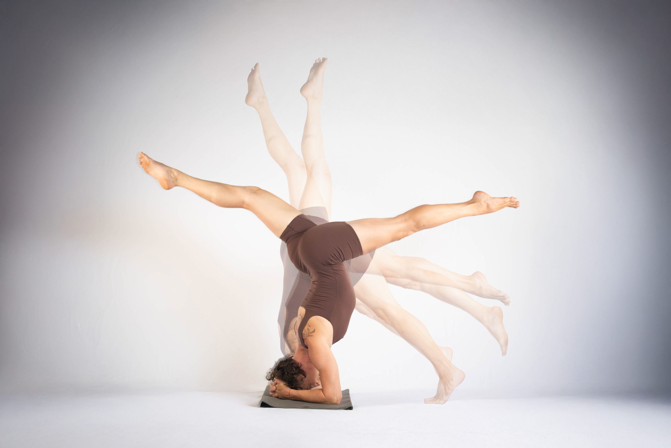 A group of people in a yoga class
